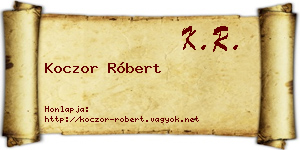 Koczor Róbert névjegykártya