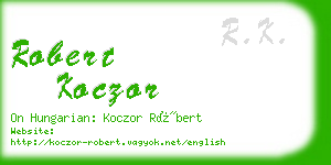 robert koczor business card